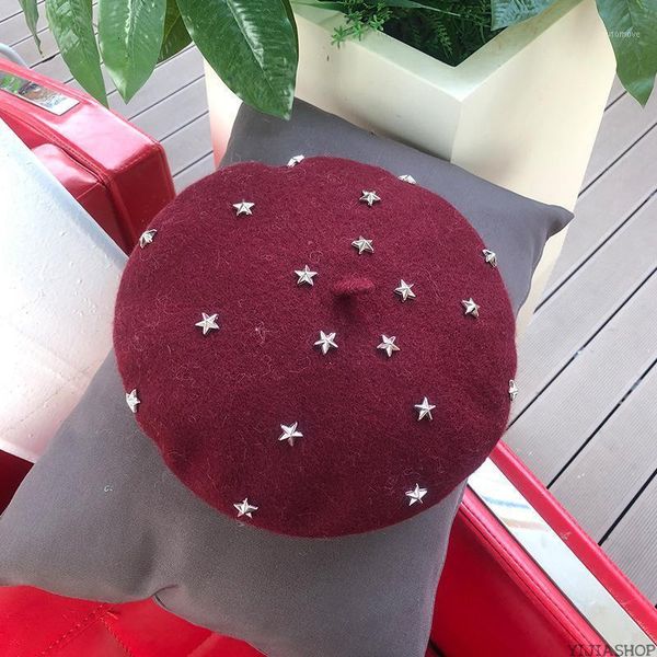new new product wool warm cotton comfortable ladies fashion metal rivet star beret painter hat1, Blue;gray
new new product wool warm cotton comfortable ladies fashion metal rivet star beret painter hat1, Blue;gray