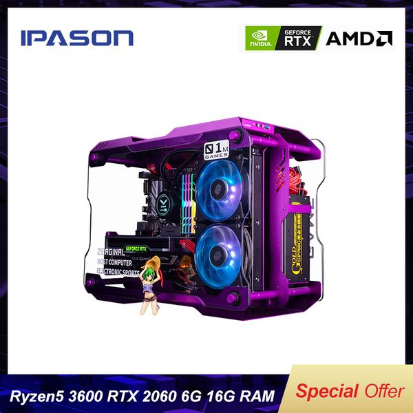 ipason gaming desktop computer r5 6-core 3600 / rtx 2060 6g 500g ssd 16g ram diy montage lol / pubg gaming hohe leistung diy pc
ipason gaming desktop computer r5 6-core 3600 / rtx 2060 6g 500g ssd 16g ram diy montage lol / pubg gaming hohe leistung diy pc