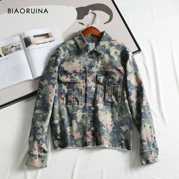 biaoruina women's military style comflagure printing denim jacket coat female single breasted loose jacket turn-down collar y200101, Black;brown
biaoruina women's military style comflagure printing denim jacket coat female single breasted loose jacket turn-down collar y200101, Black;brown