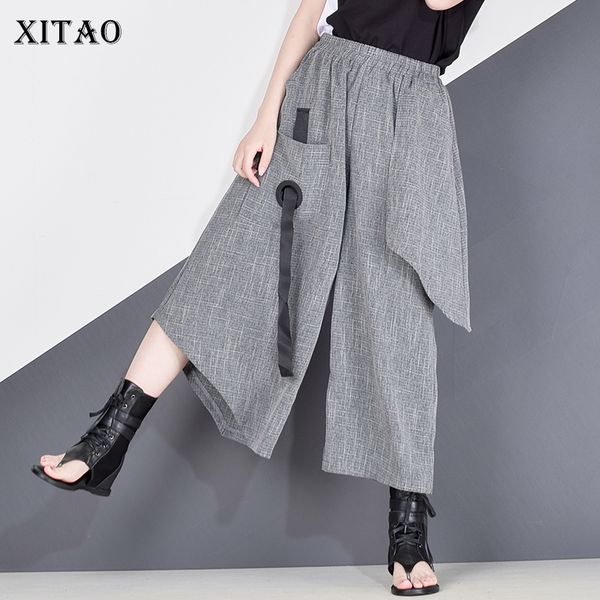 xitao high waist patchwork hit color pants women clothes 2020 summer autumn fashion elastic waist casual wide leg pants xj4619 1017, Black;white
xitao high waist patchwork hit color pants women clothes 2020 summer autumn fashion elastic waist casual wide leg pants xj4619 1017, Black;white