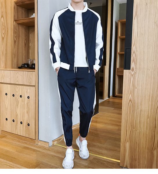 2020 autumn men's sweater suit casual sports youth trend handsome fashion tide brand two-piece suit men, Blue;black
2020 autumn men's sweater suit casual sports youth trend handsome fashion tide brand two-piece suit men, Blue;black