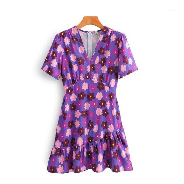 casual dresses 2021 women sweet v neck short sleeve floral print slim dress elegant hem pleat ruffles vestido chic a line ds35791, Black;gray
casual dresses 2021 women sweet v neck short sleeve floral print slim dress elegant hem pleat ruffles vestido chic a line ds35791, Black;gray