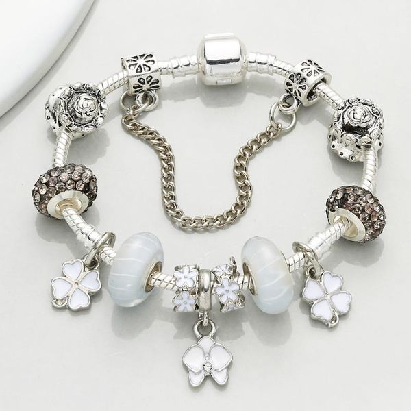 charm bracelets chieloys drop bloom for women with flower beads snake chain fine bracelet jewelry gift pulseras, Golden;silver
charm bracelets chieloys drop bloom for women with flower beads snake chain fine bracelet jewelry gift pulseras, Golden;silver