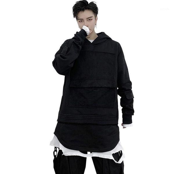 new arrival black suede fabric patchwork big pockets men's pullover hoodies hip hop darkly hooded sweatshirts streetwear1
new arrival black suede fabric patchwork big pockets men's pullover hoodies hip hop darkly hooded sweatshirts streetwear1