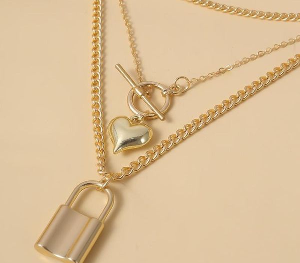 kmvexo multi layer punk hip hop lover heart lock pendant choker necklace steampunk chain padlock necklace collier couple11, Silver
kmvexo multi layer punk hip hop lover heart lock pendant choker necklace steampunk chain padlock necklace collier couple11, Silver