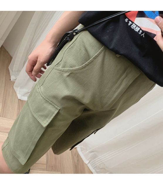 personalized two color big pocket shorts summer tooling men's korean fashion casual pants, White;black
personalized two color big pocket shorts summer tooling men's korean fashion casual pants, White;black
