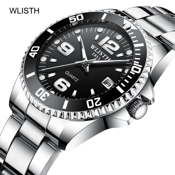 wlisth brand watch men rotatable bezel gmt sapphire glass 30m waterproof stainless steel sports fashion quartz reloj hombre, Slivery;brown
wlisth brand watch men rotatable bezel gmt sapphire glass 30m waterproof stainless steel sports fashion quartz reloj hombre, Slivery;brown