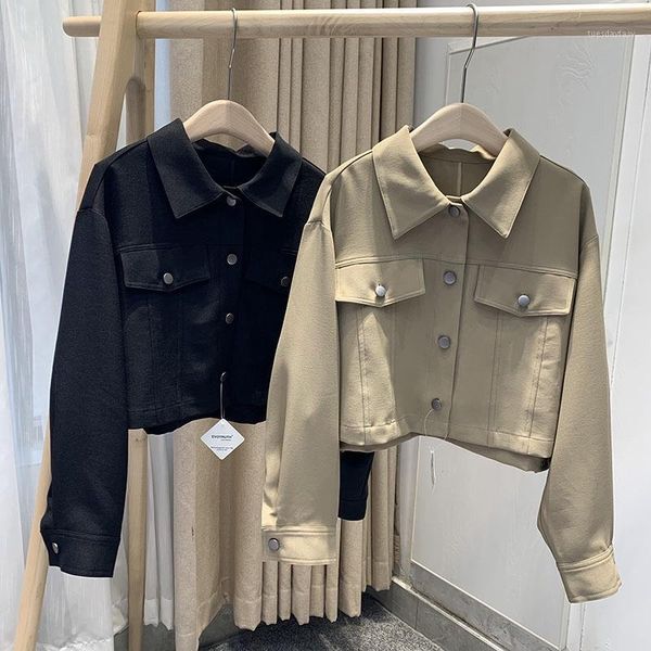 women's jackets 2021 western style is tall and thin loose profile casual short coat autumn girl1, Black;brown
women's jackets 2021 western style is tall and thin loose profile casual short coat autumn girl1, Black;brown