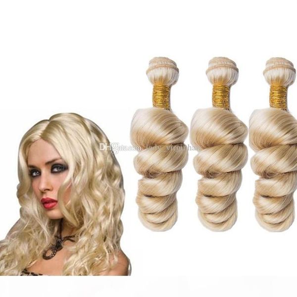 8a brazilian blonde hair loose wave weaves 3pcs lot pure color #613 platinum blonde loose curly human hair bundles extensions, Black
8a brazilian blonde hair loose wave weaves 3pcs lot pure color #613 platinum blonde loose curly human hair bundles extensions, Black