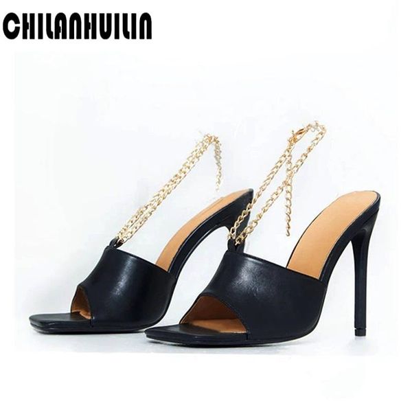 sandals vintage slingbacks open toe air pumps women chain high heels shoes brand designer women's party summer, Black
sandals vintage slingbacks open toe air pumps women chain high heels shoes brand designer women's party summer, Black