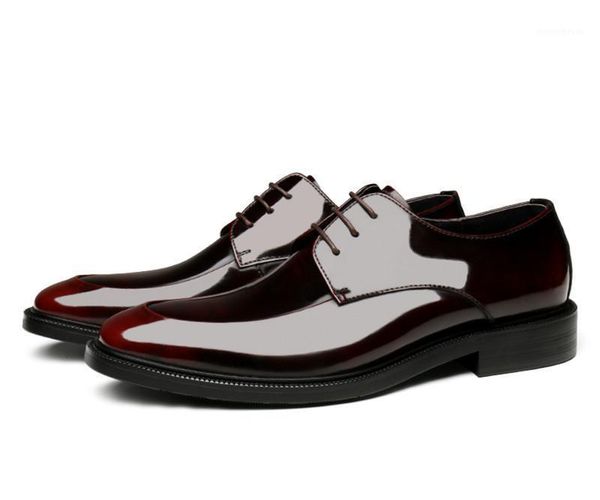 dress shoes fashion black / wine red derby mens business patent leather wedding boys formal1
dress shoes fashion black / wine red derby mens business patent leather wedding boys formal1