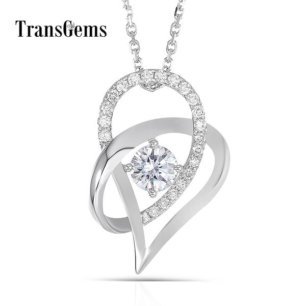 transgems 18k white gold 750 5mm f color moissanite round brilliant heart shaped pendant necklace for women y200620, Silver
transgems 18k white gold 750 5mm f color moissanite round brilliant heart shaped pendant necklace for women y200620, Silver