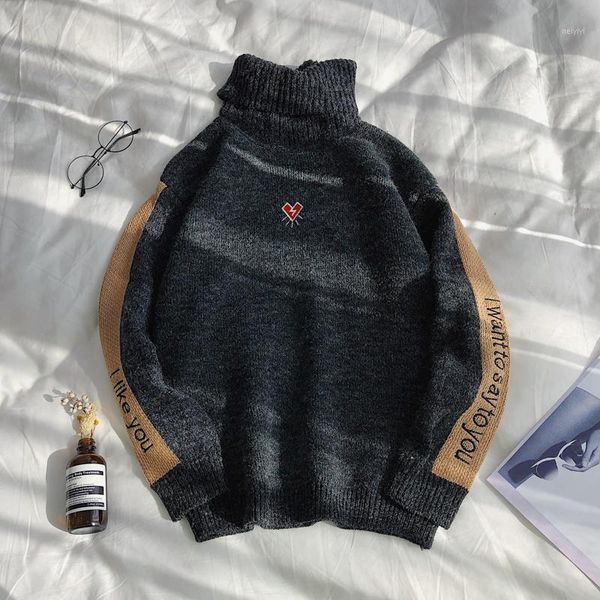 men's sweaters luxury high neck sweater korean version the trend of men and women couples warm clothes1, White;black
men's sweaters luxury high neck sweater korean version the trend of men and women couples warm clothes1, White;black