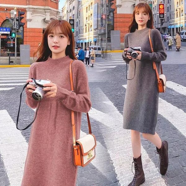 jxmyy 2020 autumn and winter clothing new products base sweater skirt loose and thin inner knit dress women #nt7m, Black;gray
jxmyy 2020 autumn and winter clothing new products base sweater skirt loose and thin inner knit dress women #nt7m, Black;gray