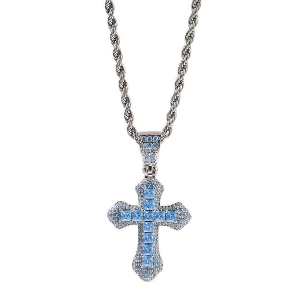 hip hop holiday gift blue zircon cross pendant necklaces valentine's day gift for men women rapper jewelry, Silver
hip hop holiday gift blue zircon cross pendant necklaces valentine's day gift for men women rapper jewelry, Silver