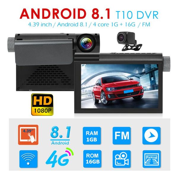t10 wifi dashcam android 8.1 4g gps car dvr dashboard cam + ahd rear view camera outdoor personal car part decoration
t10 wifi dashcam android 8.1 4g gps car dvr dashboard cam + ahd rear view camera outdoor personal car part decoration