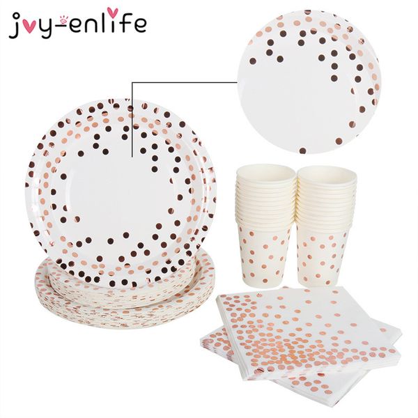 rose gold supplies birthday decor kids disposable tableware paper plates set for baby shower party favor
rose gold supplies birthday decor kids disposable tableware paper plates set for baby shower party favor