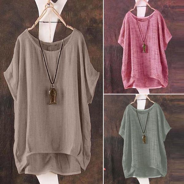 plus size solid s 5l linen bat short sleeved womens casual loose thin section shirt pullover ropa de mujer, White
plus size solid s 5l linen bat short sleeved womens casual loose thin section shirt pullover ropa de mujer, White