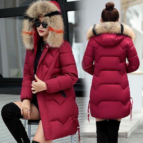 women's down & parkas 2021winter cotton padded middle long hairy collar slim and thickened jacket loose large size coat, Black
women's down & parkas 2021winter cotton padded middle long hairy collar slim and thickened jacket loose large size coat, Black