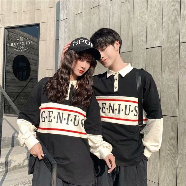 pgyoj spring and sleeve 2020 long pullover and women autumn sweater couple wear polo collar sweater for students contrast color pullover for, Black
pgyoj spring and sleeve 2020 long pullover and women autumn sweater couple wear polo collar sweater for students contrast color pullover for, Black