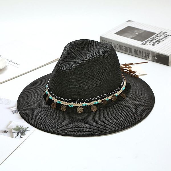 new spring summer bohemia style women's jazz caps hats with wide birm women straw vintage hat floppy sun beach cap, Blue;gray
new spring summer bohemia style women's jazz caps hats with wide birm women straw vintage hat floppy sun beach cap, Blue;gray