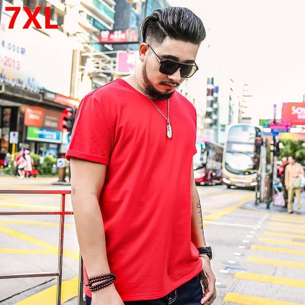 big size summer new pure color short sleeved t-shirt large code men plus fertilizer men's round collar stretch cotton breathab
big size summer new pure color short sleeved t-shirt large code men plus fertilizer men's round collar stretch cotton breathab
