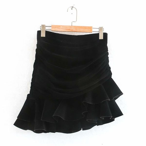 women autumn solid pleated skirts cascading ruffle back zipper fashion street female elegant sweet skirt clothing y1214, Black
women autumn solid pleated skirts cascading ruffle back zipper fashion street female elegant sweet skirt clothing y1214, Black