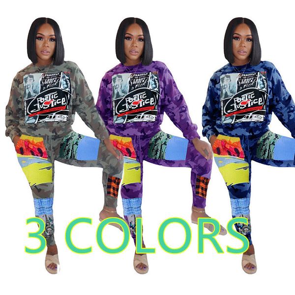 3 colors women tracksuit camouflage long t shirt round neck hoodie pants fashion letters printed sports suit two piece set h2ola2, White
3 colors women tracksuit camouflage long t shirt round neck hoodie pants fashion letters printed sports suit two piece set h2ola2, White