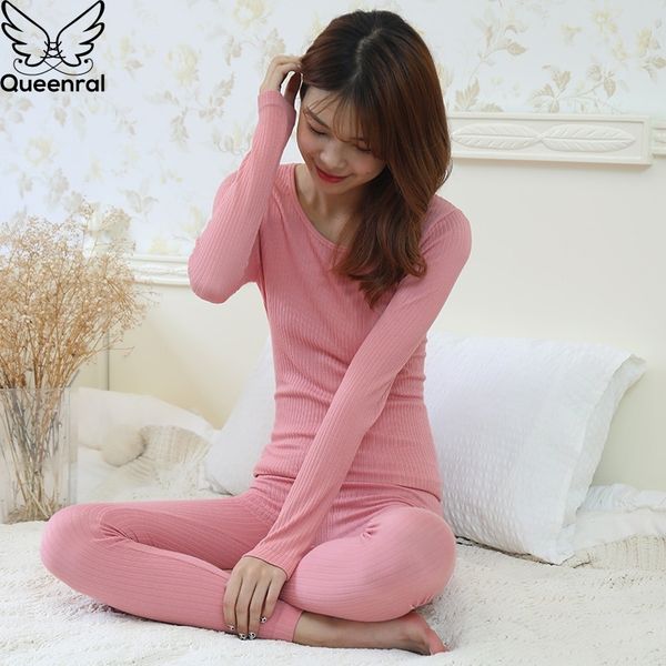 queenral women's thermal underwear long johns thermo lingerie pajamas female winter inner wear for women thermal t-shirt 201027, Black;pink
queenral women's thermal underwear long johns thermo lingerie pajamas female winter inner wear for women thermal t-shirt 201027, Black;pink