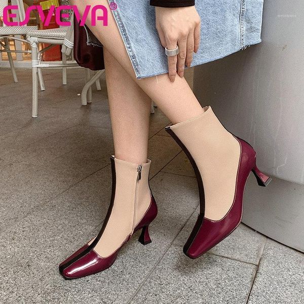 esveva 2021 zipper elegant thin high heel pu leather ankle boots women boots shoes mixed color all match woman size 34-431, Black
esveva 2021 zipper elegant thin high heel pu leather ankle boots women boots shoes mixed color all match woman size 34-431, Black