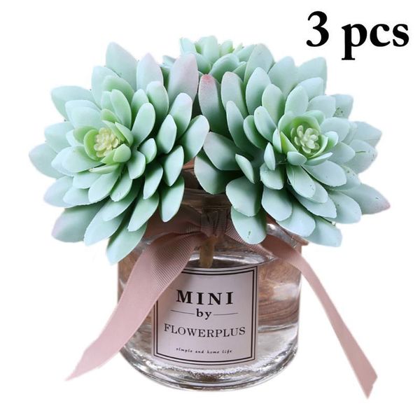 decorative flowers & wreaths 3pcs mini artificial plants plastic potted succulents pot diy green fake leaves for desk office home decoration
decorative flowers & wreaths 3pcs mini artificial plants plastic potted succulents pot diy green fake leaves for desk office home decoration