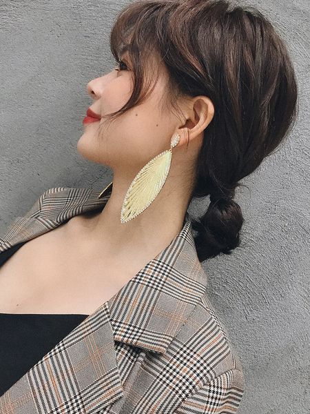xinwei jewelry long leaf korean exaggerated pendants fashion personality earrings female, Silver
xinwei jewelry long leaf korean exaggerated pendants fashion personality earrings female, Silver