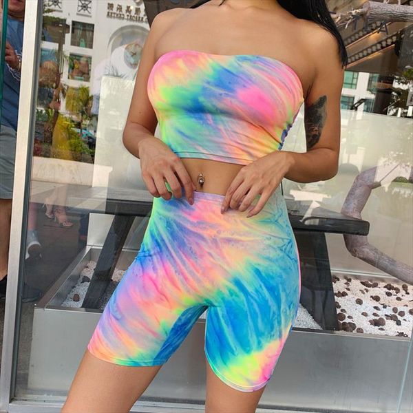 2pcs women rainbow tracksuit set summer strapless t shirt crop cut out high waist shorts biker shorts pant casual suit, Gray
2pcs women rainbow tracksuit set summer strapless t shirt crop cut out high waist shorts biker shorts pant casual suit, Gray
