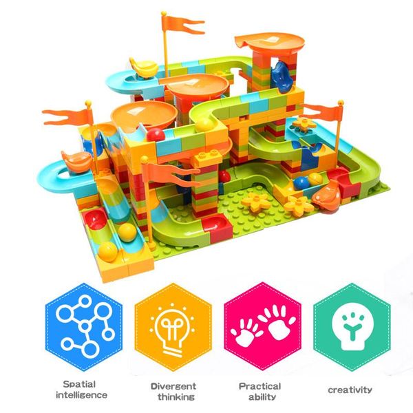 19 стилей большой размер блоков marble run race maze шаровые совместимость duploed строительные блоки воронка slide игрушки для детей детски
19 стилей большой размер блоков marble run race maze шаровые совместимость duploed строительные блоки воронка slide игрушки для детей детски