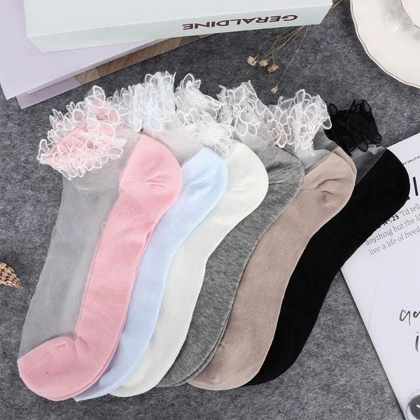 2020 fashion sweet women girls vintage lace ruffle frilly ankle socks soft comfy silk cotton floral socks lady princess1, Black;white 
2020 fashion sweet women girls vintage lace ruffle frilly ankle socks soft comfy silk cotton floral socks lady princess1, Black;white