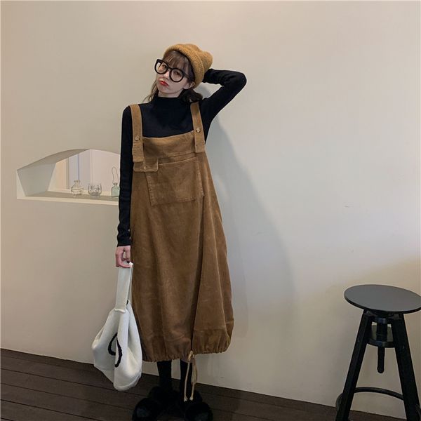women's dresses japanese harajuku ulzzang vintage chic loose corduroy strap skirt female korean kawaii cute clothing for women c1012, Black;pink
women's dresses japanese harajuku ulzzang vintage chic loose corduroy strap skirt female korean kawaii cute clothing for women c1012, Black;pink