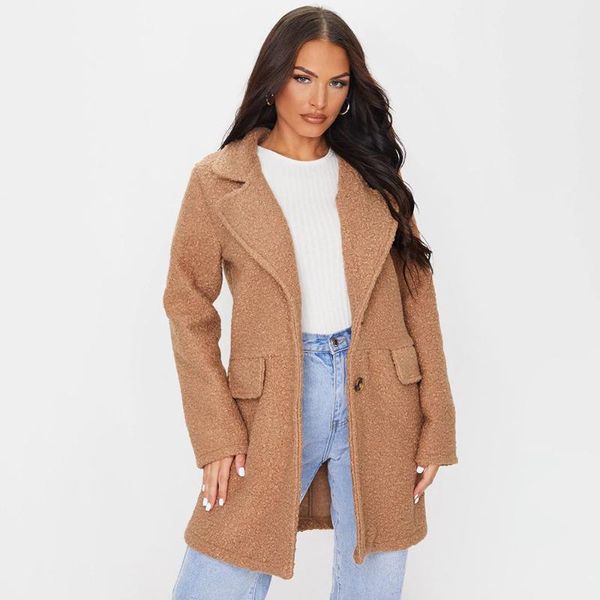 women 2021 winter fashion two buttons loose woolen coats and jackets vintage long sleeve pockets female outerwear chic overcoat, Black
women 2021 winter fashion two buttons loose woolen coats and jackets vintage long sleeve pockets female outerwear chic overcoat, Black