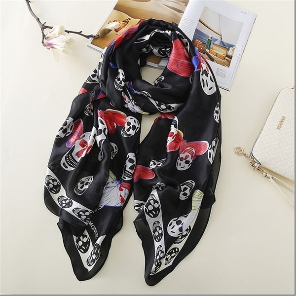 olome vintage black skull scarf female ladies butterfly print grey beach scarves shawls women stoles hijab foulard y201007, Blue;gray 
olome vintage black skull scarf female ladies butterfly print grey beach scarves shawls women stoles hijab foulard y201007, Blue;gray