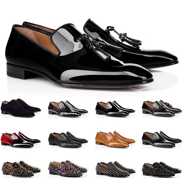 designer mens genuine leather shoes red bottoms low cut studded spikes dress shoe wedding party mens trainers sneakers size 40-47, Black
designer mens genuine leather shoes red bottoms low cut studded spikes dress shoe wedding party mens trainers sneakers size 40-47, Black