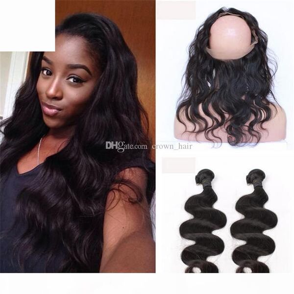 new arrival 360 lace frontal with virgin bundles 9a brazilian hair body wave with 360 lace band frontal with 3 bundles, Black
new arrival 360 lace frontal with virgin bundles 9a brazilian hair body wave with 360 lace band frontal with 3 bundles, Black