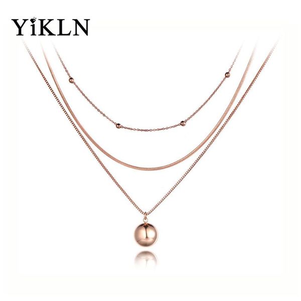 yikln bohemia titanium stainless steel three-layer round ball choker necklaces jewelry pendant chain jewelry for women yn19081, Golden;silver
yikln bohemia titanium stainless steel three-layer round ball choker necklaces jewelry pendant chain jewelry for women yn19081, Golden;silver