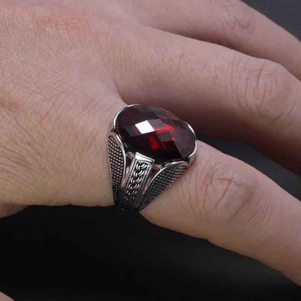 real pure 925 sterling silver with red color zircon stone faceted wedding rings for men vintage turkish jewelry q1214, Golden;silver
real pure 925 sterling silver with red color zircon stone faceted wedding rings for men vintage turkish jewelry q1214, Golden;silver