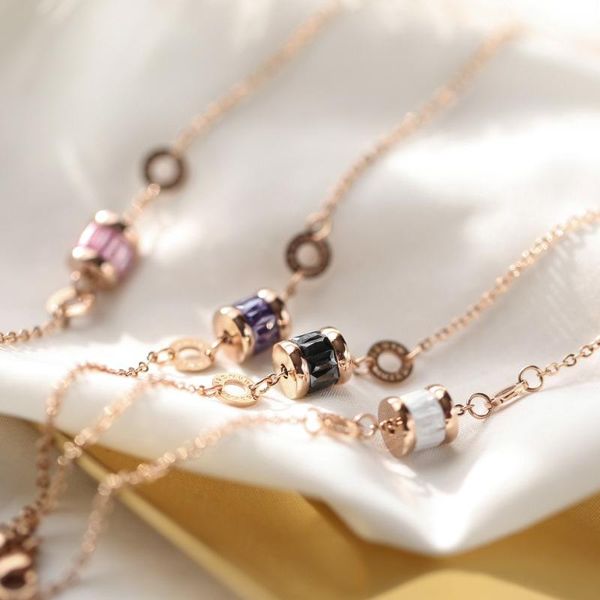 yun ruo 2020 new arrival colorful zircon bracelet woman birthday gift rose gold color fashion stainless steel jewelry never fade, Black
yun ruo 2020 new arrival colorful zircon bracelet woman birthday gift rose gold color fashion stainless steel jewelry never fade, Black
