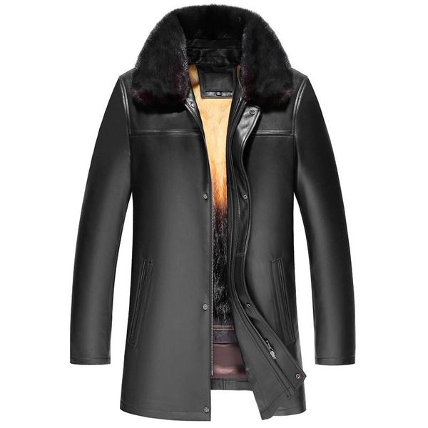 men's leather winter jacket real sheepskin coat for men natural gold warm jackets plus size lsy088382 my1648, Black
men's leather winter jacket real sheepskin coat for men natural gold warm jackets plus size lsy088382 my1648, Black