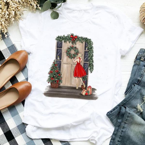 women merry christmas girl lady cartoon trend 90s printing holiday clothes ladies graphic print tee tshirt female t shirt, White
women merry christmas girl lady cartoon trend 90s printing holiday clothes ladies graphic print tee tshirt female t shirt, White