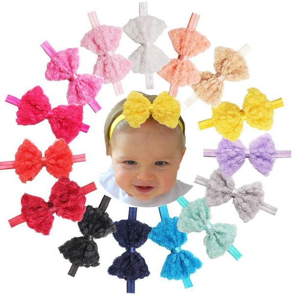 15pcs 5inch rose flower lace ribbon kids girls hair bows headbands soft elastic large (10cm bows) lj200903, Slivery;white
15pcs 5inch rose flower lace ribbon kids girls hair bows headbands soft elastic large (10cm bows) lj200903, Slivery;white