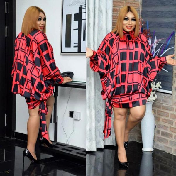 2021 new african dresses for women vintage plaid button collor fashion muslim long maxi dress, Red
2021 new african dresses for women vintage plaid button collor fashion muslim long maxi dress, Red