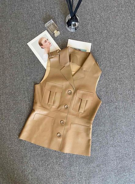2021 new ladies fashion sleeveless casual solid color tooling leather vest 0730, Black
2021 new ladies fashion sleeveless casual solid color tooling leather vest 0730, Black