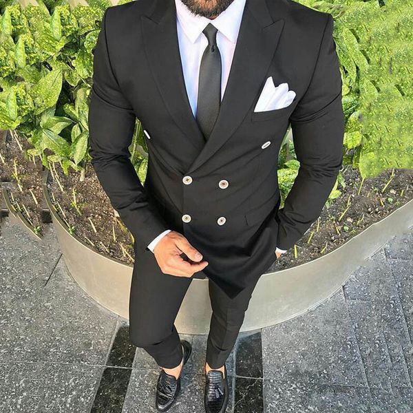 Black Suits Men Outfits Groom Wear Wedding Tuxedo Costume Homme Groomsmen Blazer 2Piece trajes de hombre, Black;gray
Black Suits Men Outfits Groom Wear Wedding Tuxedo Costume Homme Groomsmen Blazer 2Piece trajes de hombre, Black;gray