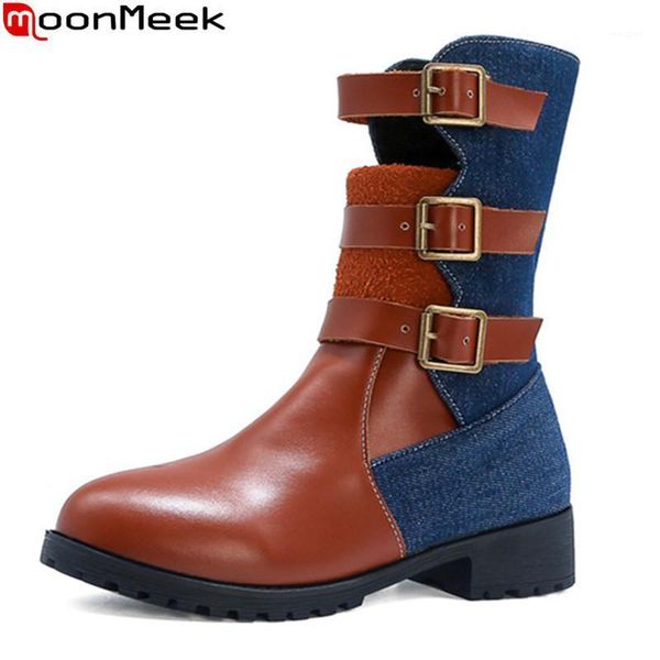 boots moonmeek 2021 big size 33-46 fashion women med heels round toe buckle ladies shoes winter mixed colors ankle boots1, Black
boots moonmeek 2021 big size 33-46 fashion women med heels round toe buckle ladies shoes winter mixed colors ankle boots1, Black